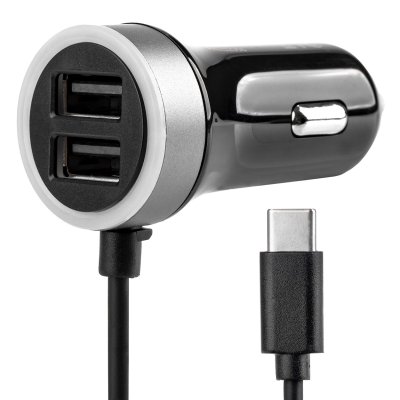 Telefonoplader 12/24V Micro C + 2x USB 2.4A PCH PRO-3