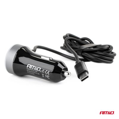 Telefonoplader 12/24V Micro C + 2x USB 2.4A PCH PRO-3