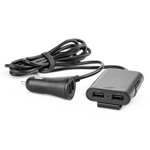 Telefonoplader front-bag med forlængerkabel 4 USB