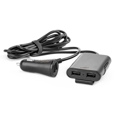 Telefonoplader front-bag med forlængerkabel 4 USB