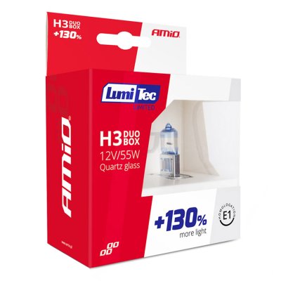 Halogenpærer H3 12V 55W LumiTec LIMITED +130% DUO