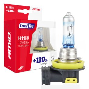 Halogenpærer H11 12V 55W LumiTec LIMITED +130% DUO