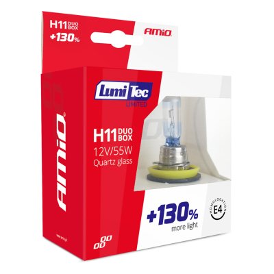 Halogenpærer H11 12V 55W LumiTec LIMITED +130% DUO