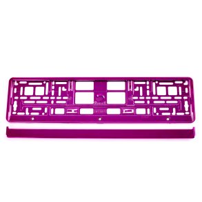 Nummerplade Ramme - Pink metalik