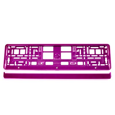 Nummerplade Ramme - Pink metalik