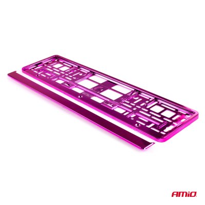 Nummerplade Ramme - Pink metalik