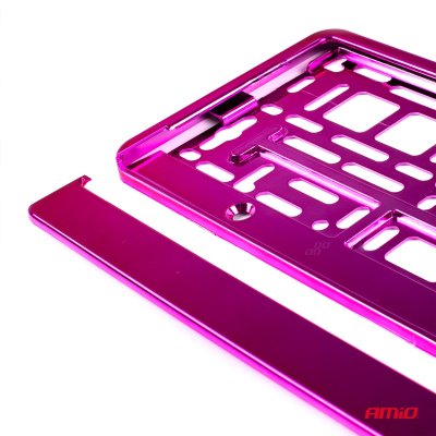 Nummerplade Ramme - Pink metalik