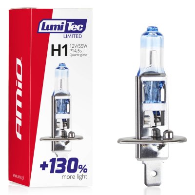 Halogenpære H1 12V 55W LumiTec LIMITED +130%
