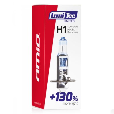 Halogenpære H1 12V 55W LumiTec LIMITED +130%