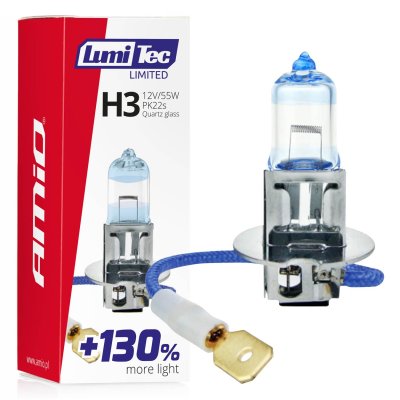 Halogenpære H3 12V 55W LumiTec LIMITED +130%