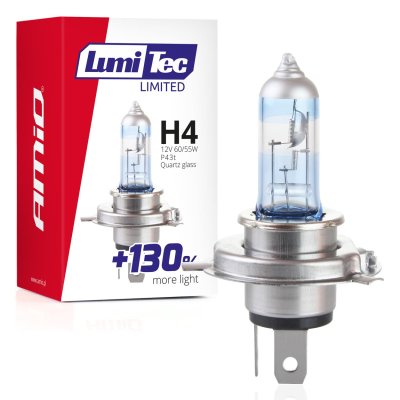 Halogenpære H4 12V 60/55W LumiTec LIMITED +130%
