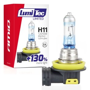 Halogenpære H11 12V 55W LumiTec LIMITED +130%