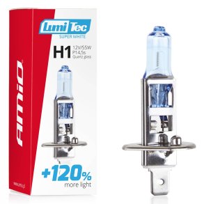 Halogenpære H1 12V 55W LumiTec Super Hvid +120%