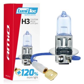 Halogenpære H3 12V 55W LumiTec Super Hvid +120%