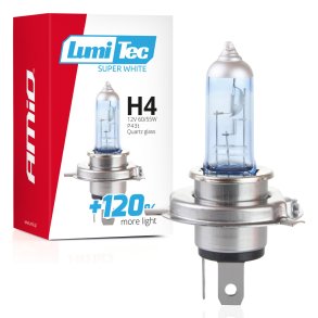 Halogenpære H4 12V 60/55W LumiTec Super Hvid +120%