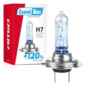 Halogenpære H7 12V 55W LumiTec Super Hvid +120%