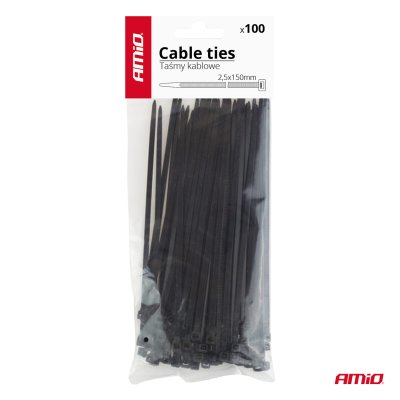 Kabelbinder sorte 2,5x100mm - 100 stk