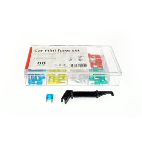 Bil blad sikringer mini kasse 80 stk MIX