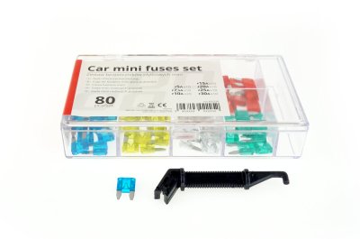 Bil blad sikringer mini kasse 80 stk MIX