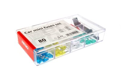 Bil blad sikringer mini kasse 80 stk MIX