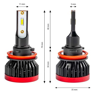 LED forlygter BF serie H8/H9/H11/H16 AMiO-02245