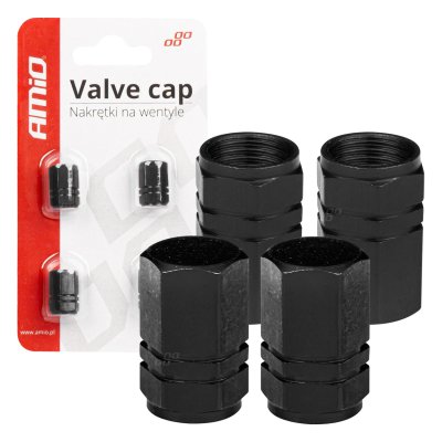 Aluminium Sort Ventilhætte 4 stk