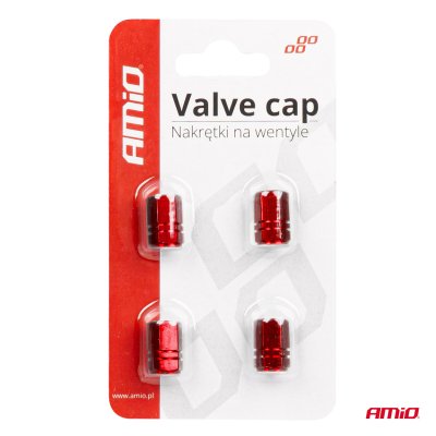 Aluminium ventilhætte rød 4 stk