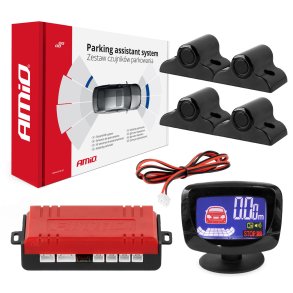 Parkeringsassistent system LED-GRAF 4 sensor sort TRUCK 19mm