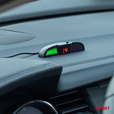 Parkeringsassistent system LED COB 4 sensor sølv