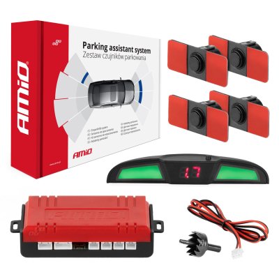 Parkering assistent system LED COB 4 sensor sort indvendig montering 16,5mm
