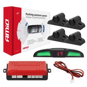 Parkeringassistent system LED COB 4 sensor sort 19mm LASTBIL