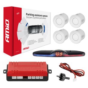 Parkering assistentsystem MAX LED 4 sensor hvid