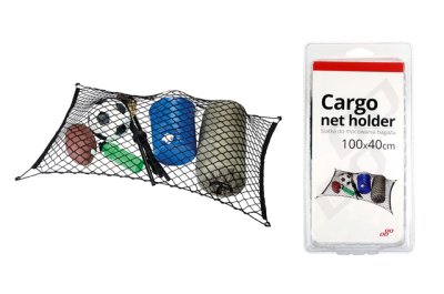 Cargo net med holdere 100x40 cm