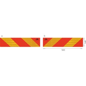 Bageste reflekterende markeringsplader TW-S2/RF 101-01W-89 (2 stk)