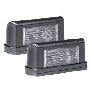 Nummerplade lampe hvid - 2 stk.
