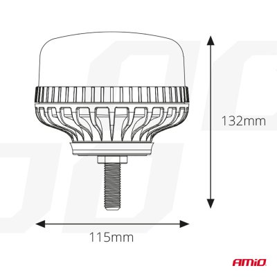 Advarselslampe 36 LED skrue R65 R10 12V 24V W03sb AMIO-02294