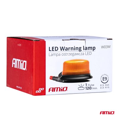 LED Advarselslampe W03M magnetisk R65 R10 36LED 12/24V IP56 AMIO-02295
