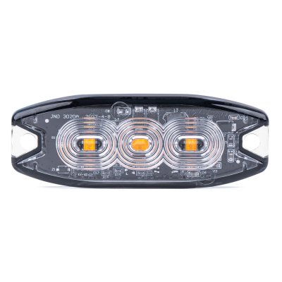 Slim Amber Grill-Monteret Blitzlys 3x3W LED R65 R10 12/24V IP67