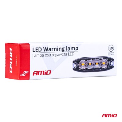 LED Advarselslampe 4 LED R65 R10 12-24V AMIO-02298