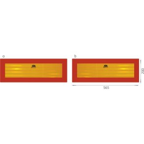 Bageste reflekterende markeringsskilt TW-P2/RR 101-01W-71 (2 stk)
