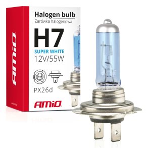 Halogenpære H7 12V 55W UV-filter (E8) Super Hvid