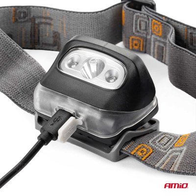 Hovedlampe LED 3W 1200mA genopladelig 180Flux IPX4