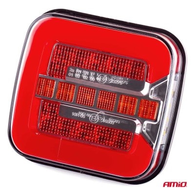 Bagkombinations-LED-lampe AMiO RCL-08-LR dynamisk venstre/højre