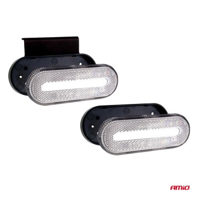 Marker outline LED lys AMiO OM-01-W oval, hvid