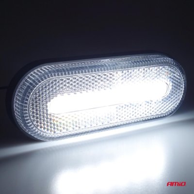 Marker outline LED lys AMiO OM-01-W oval, hvid