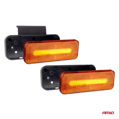 Marker outline LED lys AMiO OM-02-O rektangulær, orange