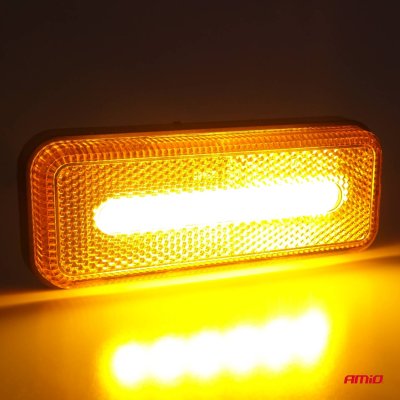 Marker outline LED lys AMiO OM-02-O rektangulær, orange