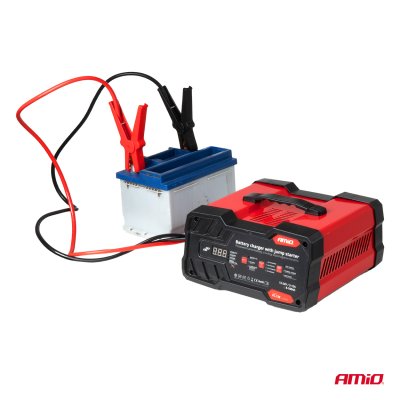 Batterioplader 12A 12/24V med startboost 12V 75 A