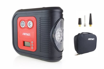 Bil luftkompressor med digitalttryk måler og LED-lys 12V Acomp-10