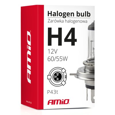 Halogenpære H4 12V 60/55W UV-filter (E8)